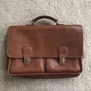 Vintage Coach Prescott briefcase tan leather